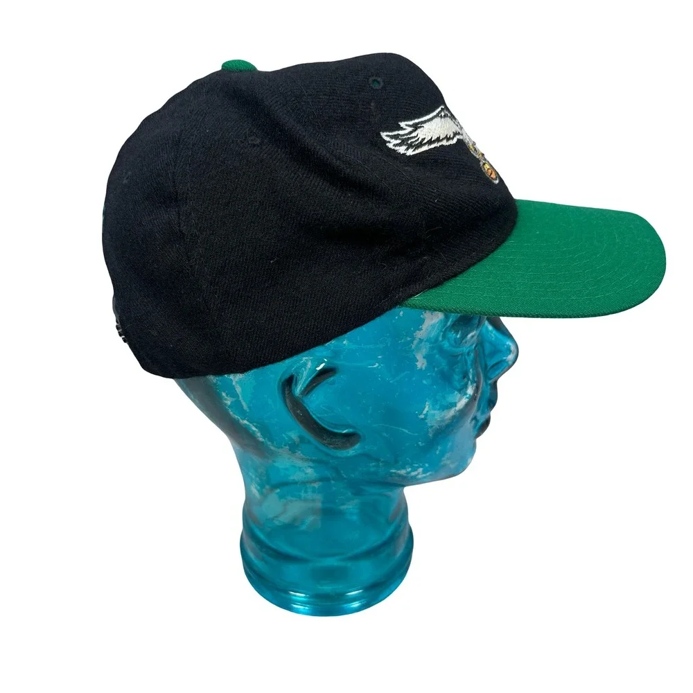 Vintage Starter Philadelphia Eagles Snapback Hat Black Green Wool 90s READ